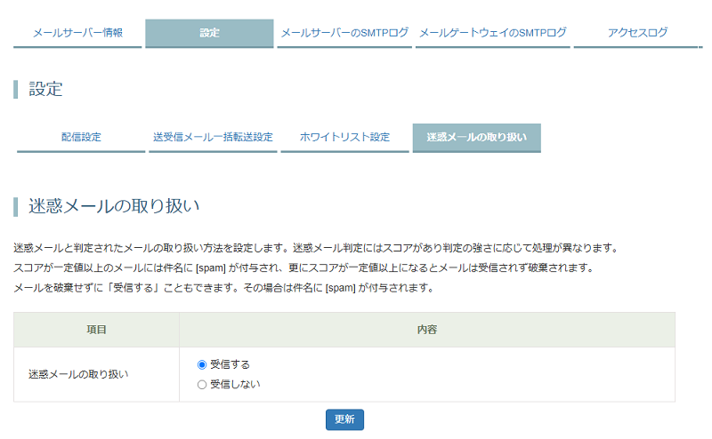 迷惑メールの取り扱い